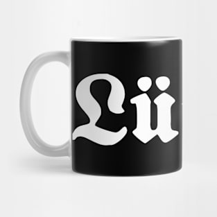 Lünen written with gothic font Mug